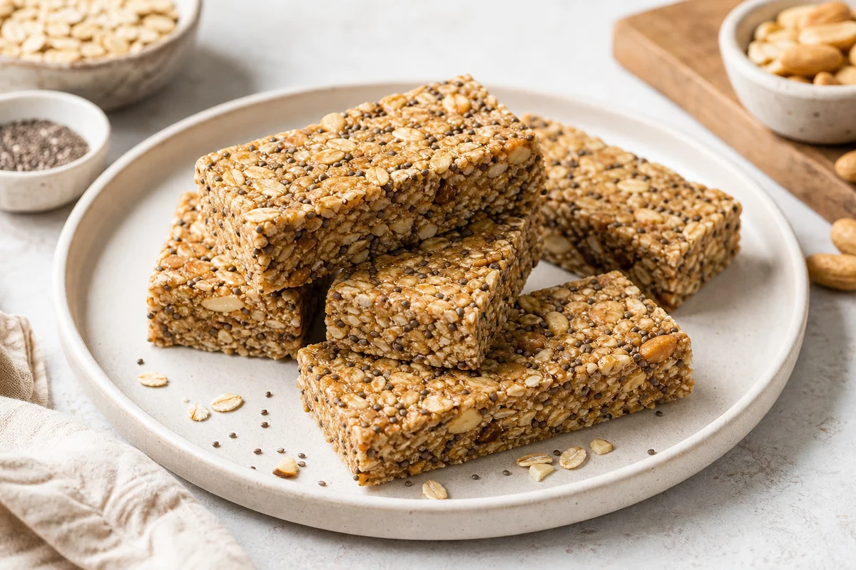 Barritas de proteína caseras sin horno