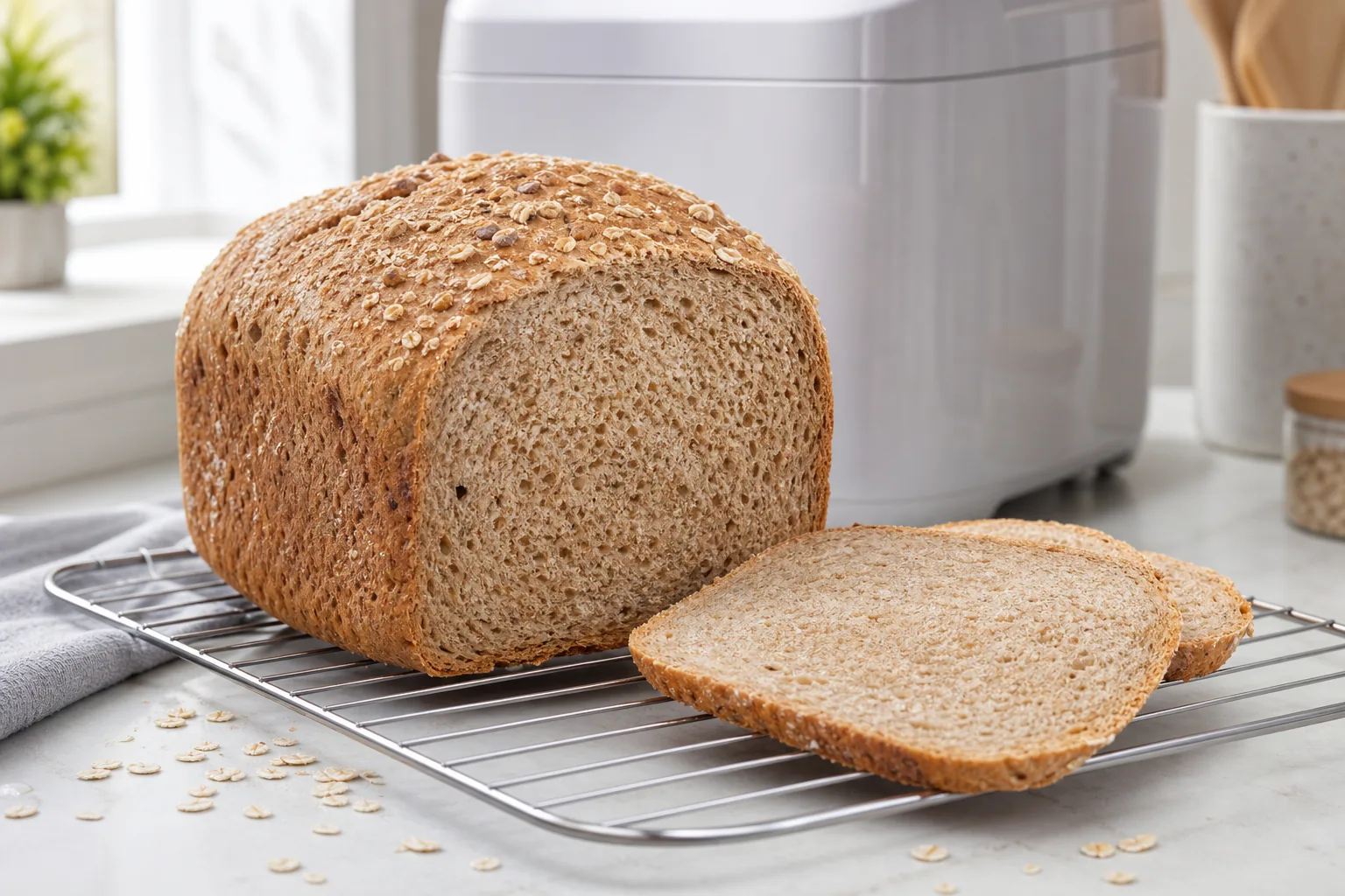 Pan integral saludable en máquina